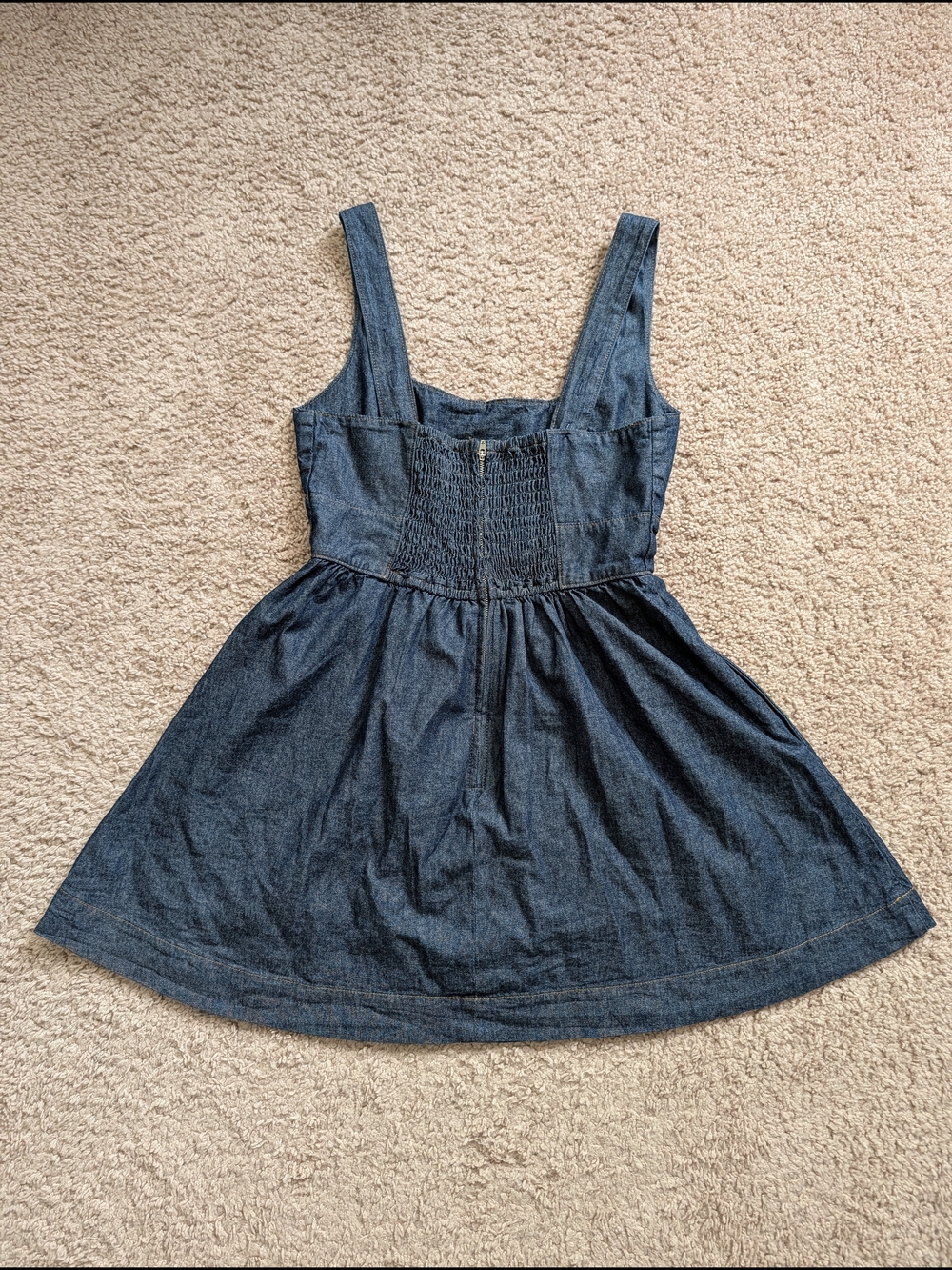 Altar'd State Womens Dark Blue Sahara Denim Sleeveless Mini Dress Size Medium - Picture 7 of 16